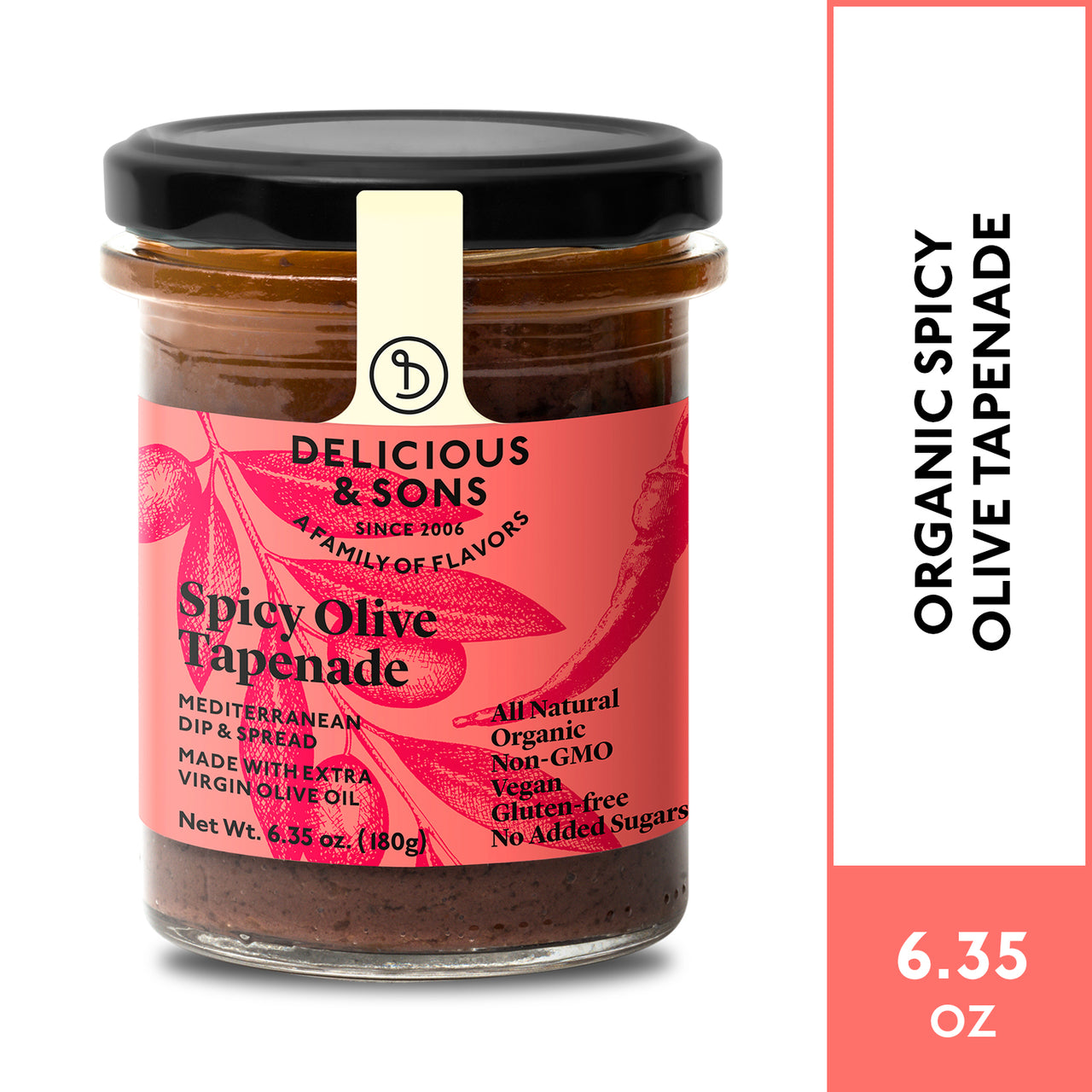 Delicious & Sons Organic Spicy Olive Tapenade 6.35 oz. - Mercantile Mountain
