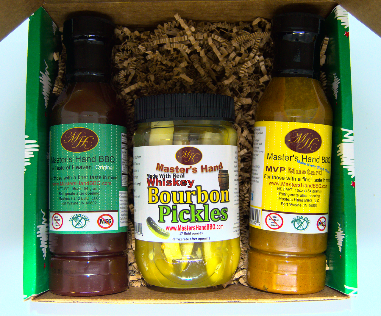 Green Gift Set (Original BBQ Sauce, Pickle, MVP Sauce) - Mercantile Mountain