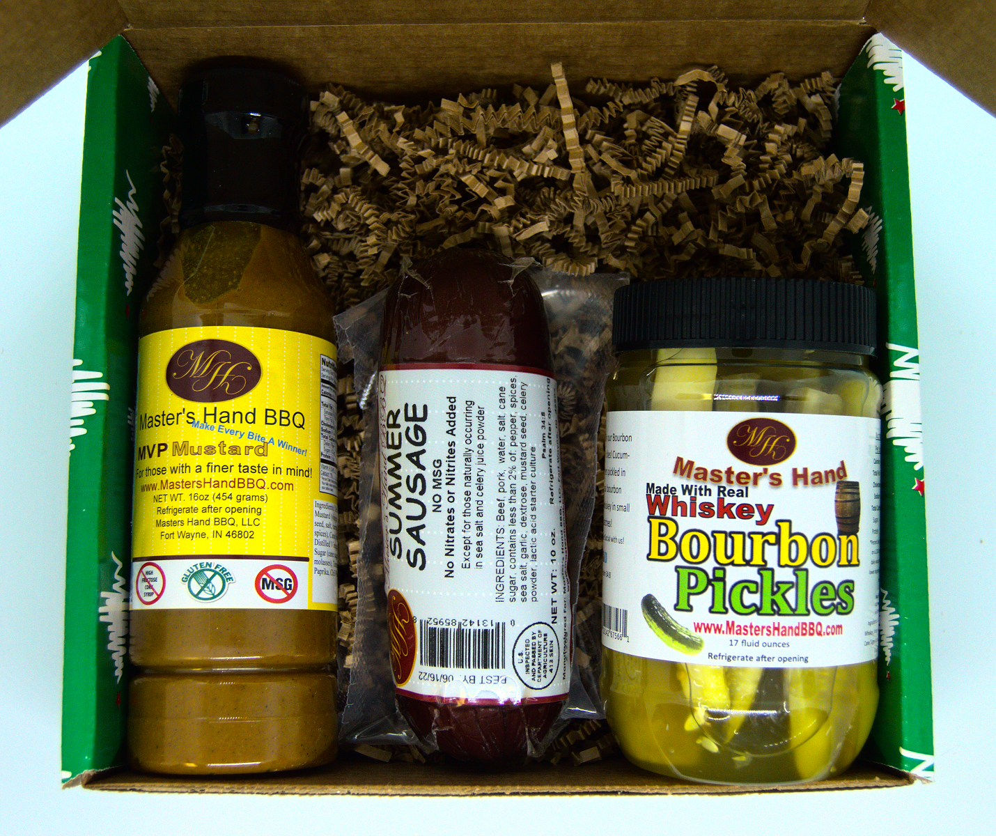 Green Gift Set (MVP Sauce, Orig Summer Sausage, Pickle) - Mercantile Mountain