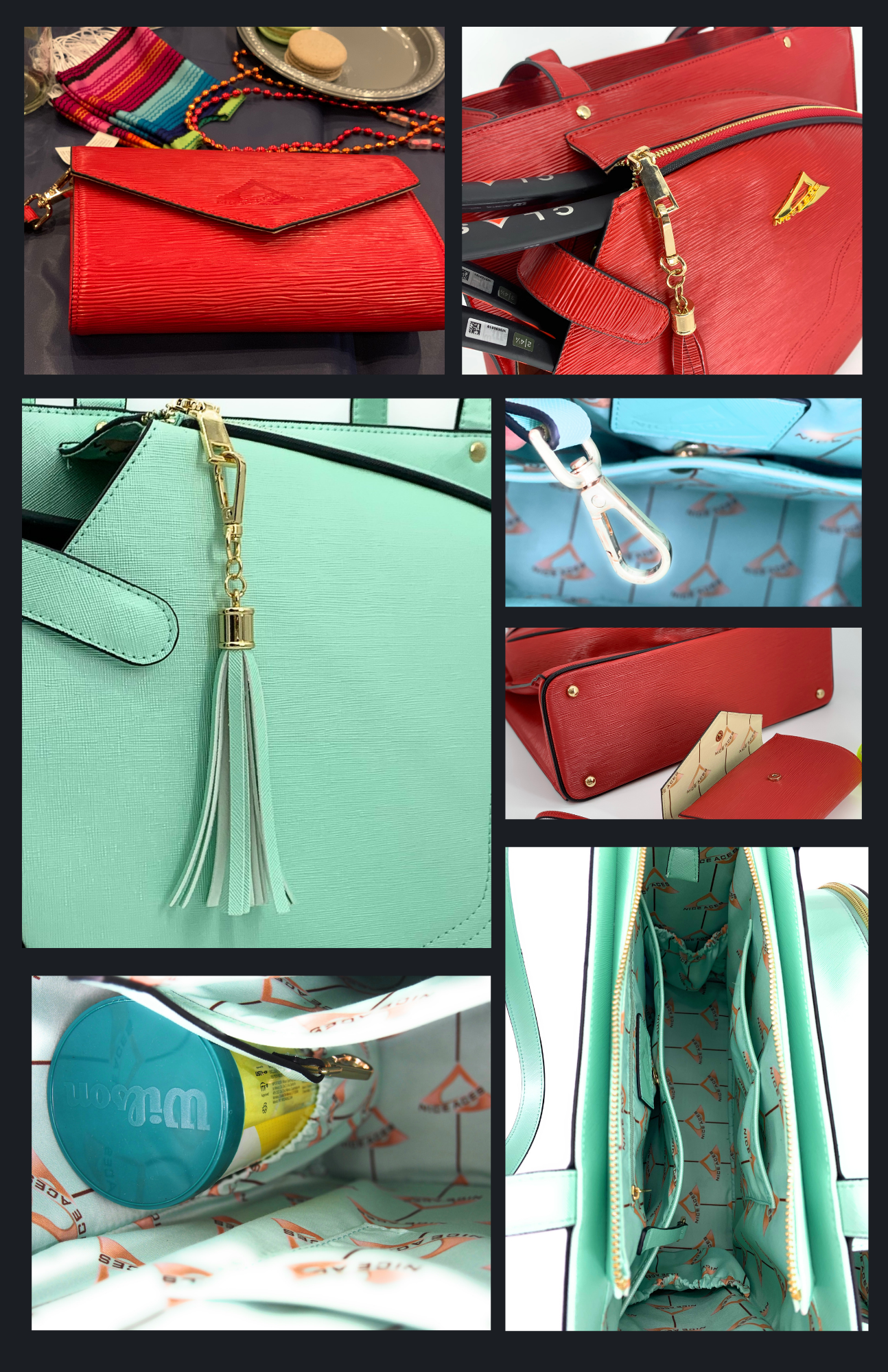 Maya Tennis Tote - Mint Green - by NiceAces - Mercantile Mountain