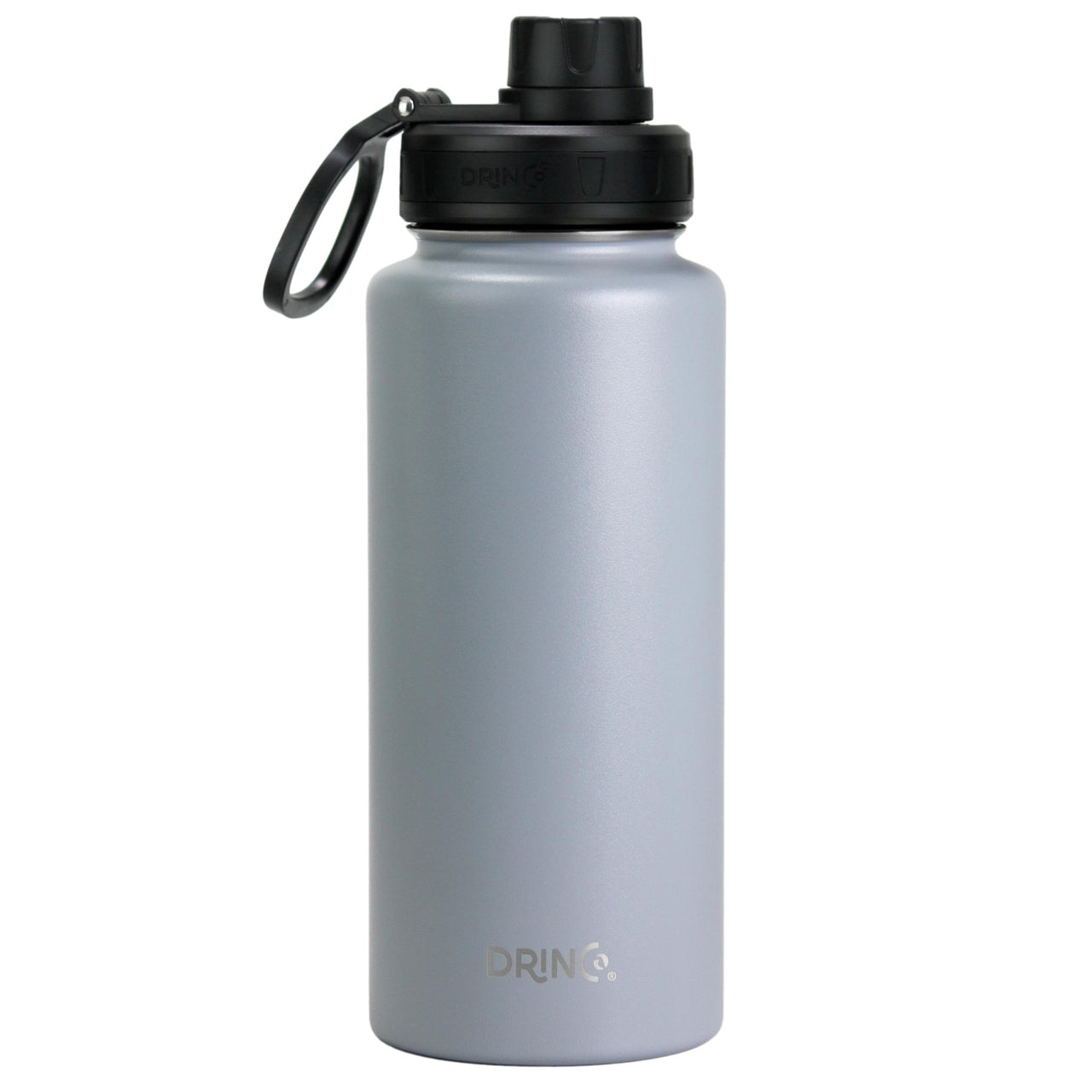 DRINCO® 32oz Stainless Steel Water Bottle (3 lids) - Asphalt Gray - Mercantile Mountain