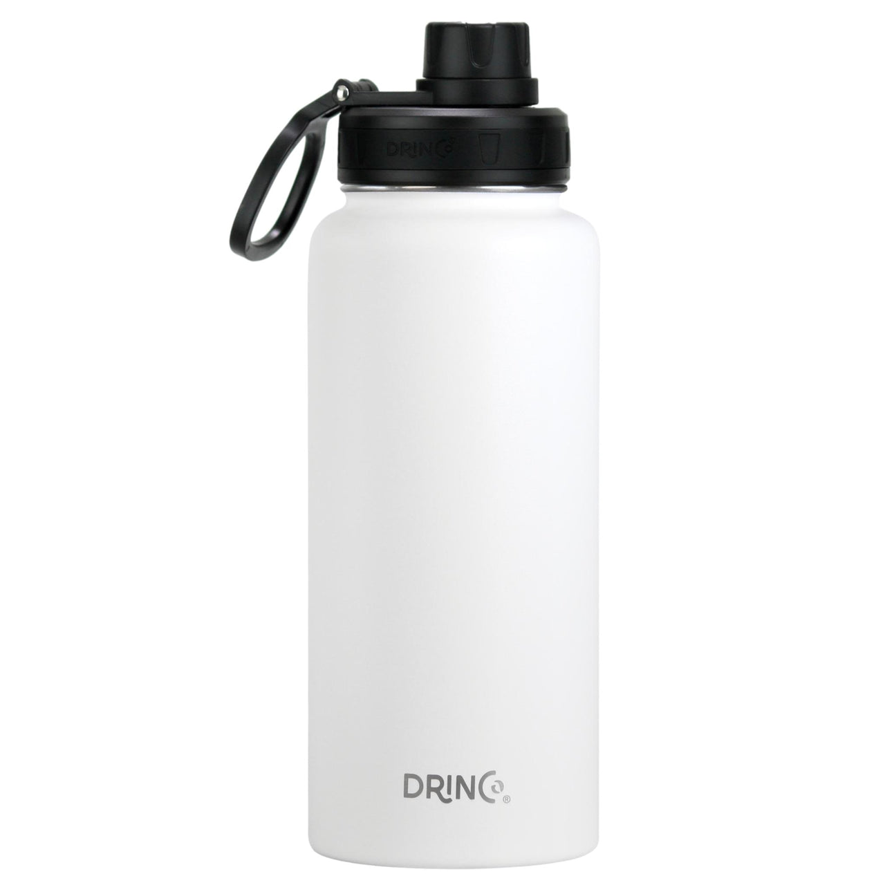 DRINCO® 32oz Stainless Steel Water Bottle (3 lids) - Artic White - Mercantile Mountain