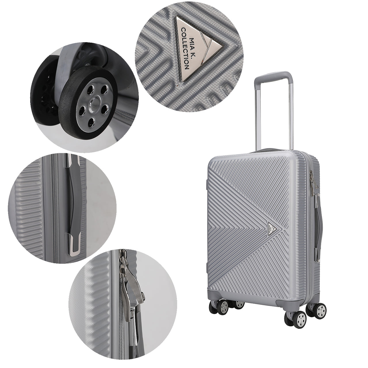 Felicity Carry-on Hardside Spinner and Cosmetic Case Set - Mercantile Mountain