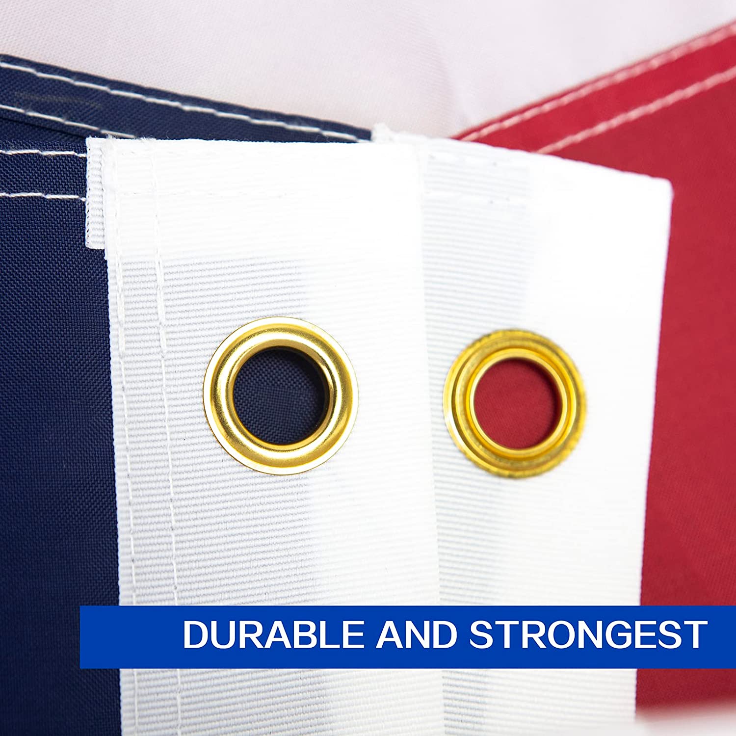 Texas Flag Heavy Duty Outdoor Embroidered Star Brass Grommets - Mercantile Mountain