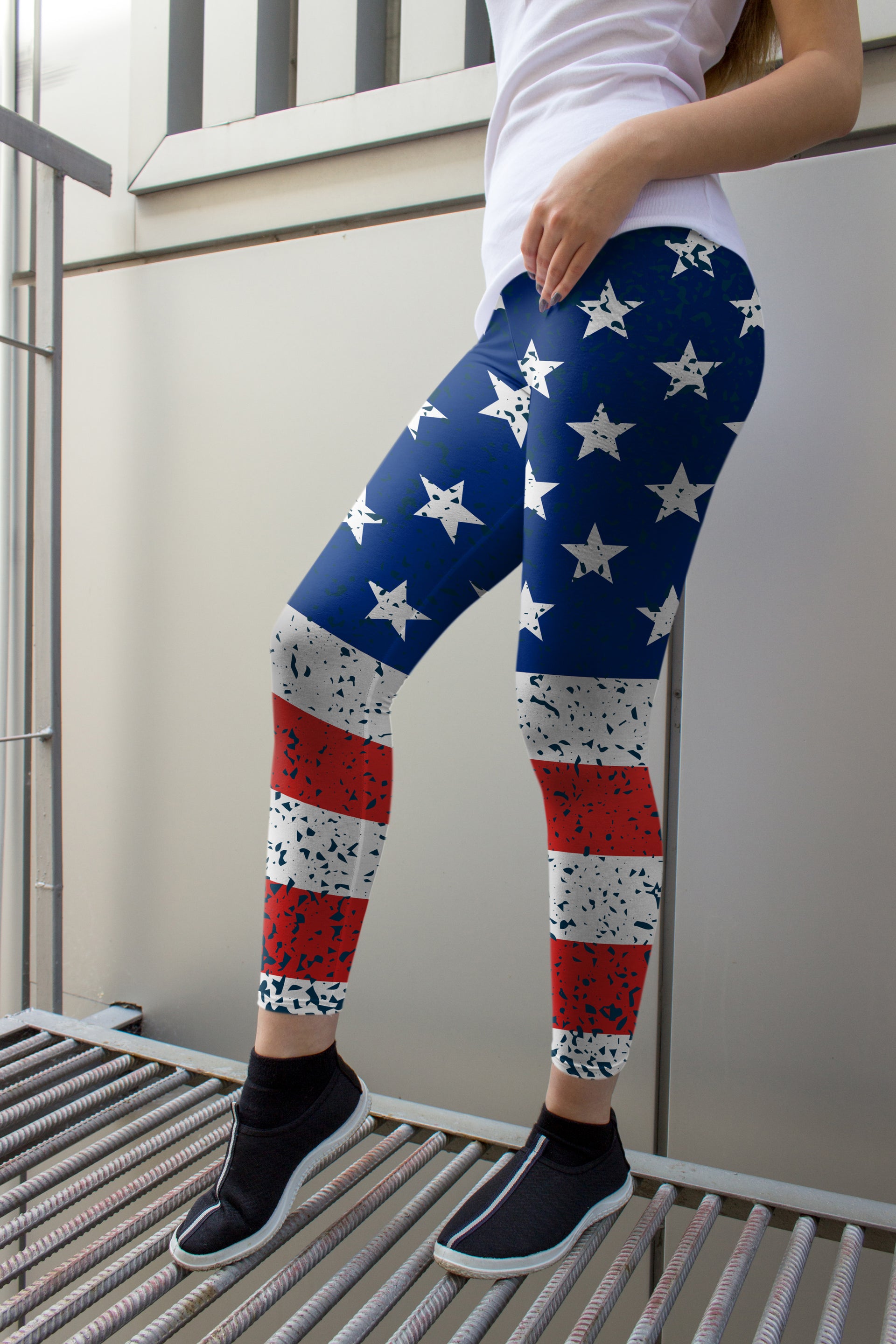 USA Flag leggings, Capris and Shorts - Mercantile Mountain