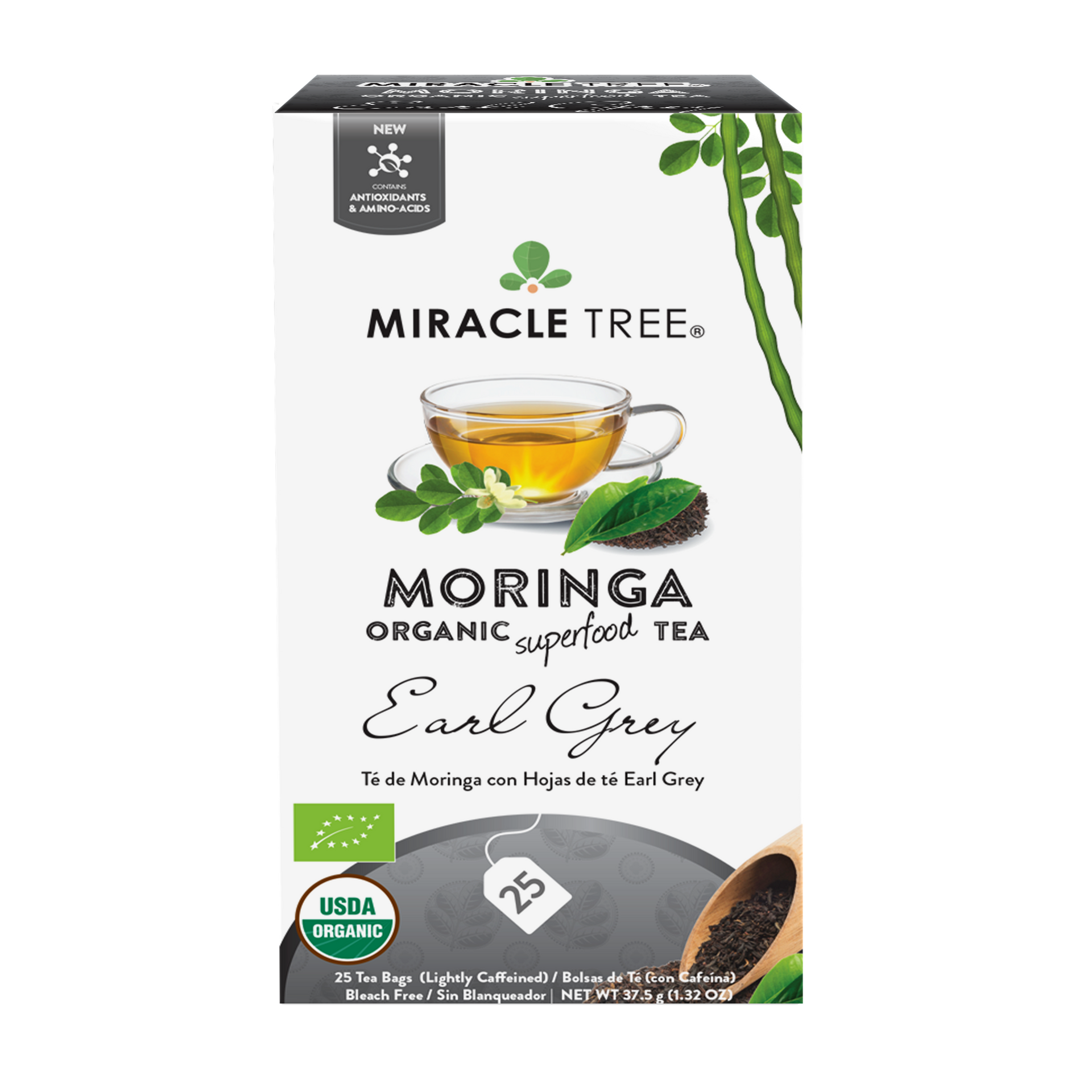 Miracle Tree's Organic Moringa Tea, Earl Grey - Mercantile Mountain