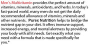 Pure Multi-Vitamins Mens - Mercantile Mountain