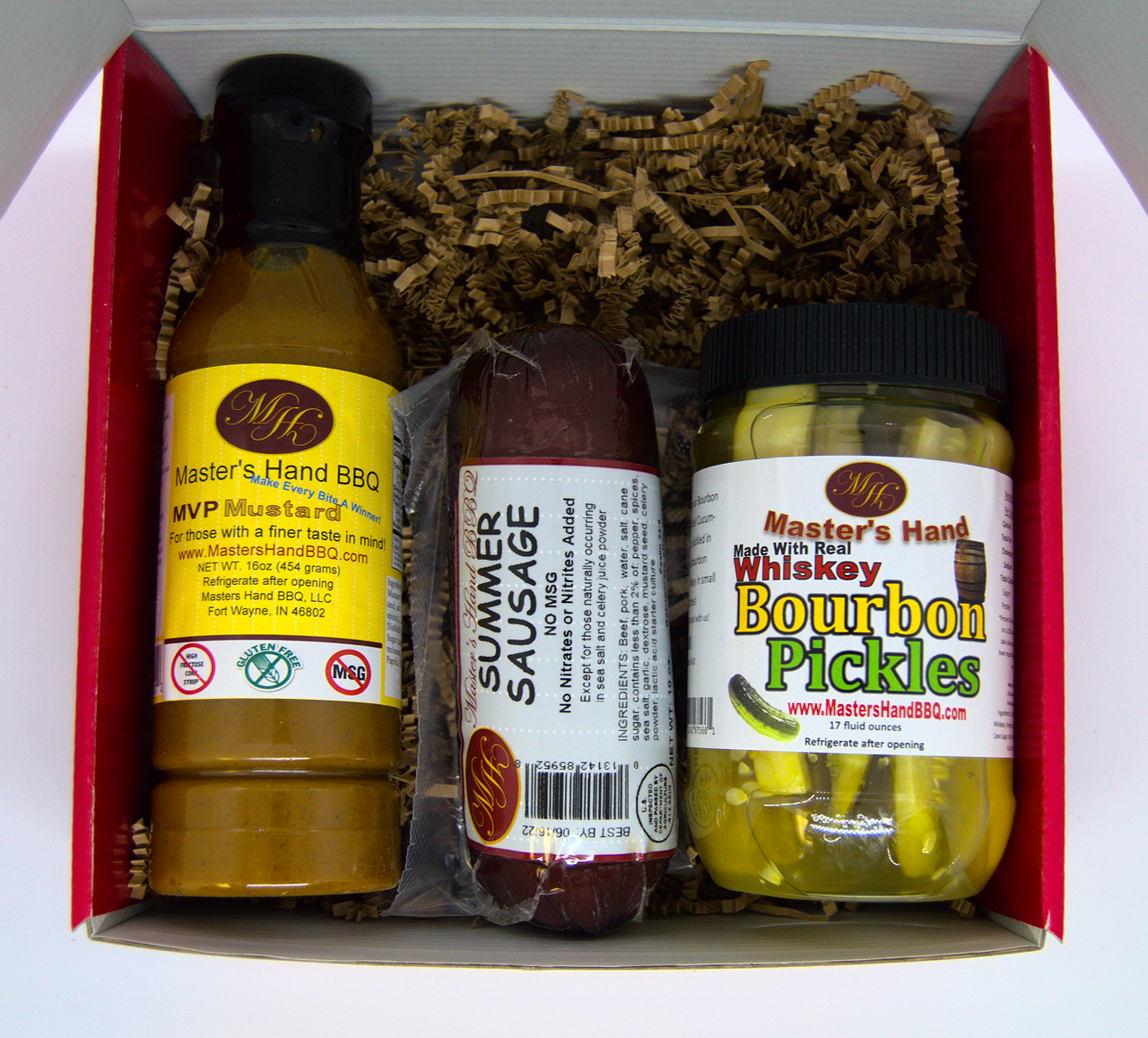 Red Gift Set (MVP Sauce, Orig Summer Sausage, Pickle) - Mercantile Mountain