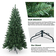 6ft PVC Hinged Green Tree Environmentally Friendly Fireproof Artificial Christmas Tree - Mercantile Mountain