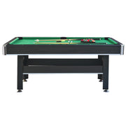 6-ft Pool Table with Table Tennis Top - Black with Green Felt - Mercantile Mountain