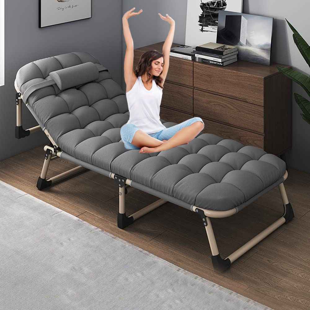 Heavy-Duty Folding Camping Bed with Mattress – Portable Guest Cot