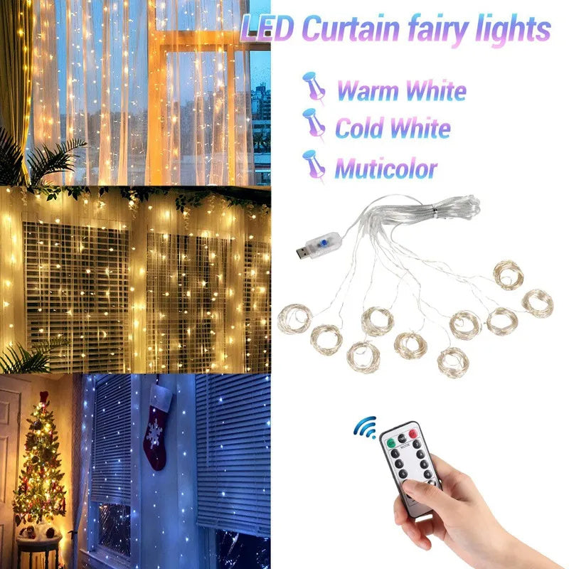 Curtain Garland Merry Christmas Decorations for Home - Mercantile Mountain
