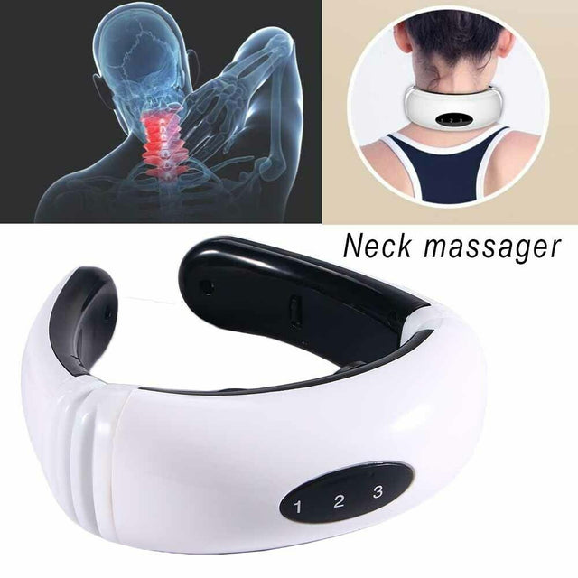 Electric Tens Unit Pulse Neck Massager Pulse Therapy Vertebra