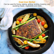 3Pcs Pre-Seasoned Cast Iron Skillet Set 6/8/10in Non-Stick Oven Safe Cookware Heat-Resistant Frying Pan - Mercantile Mountain