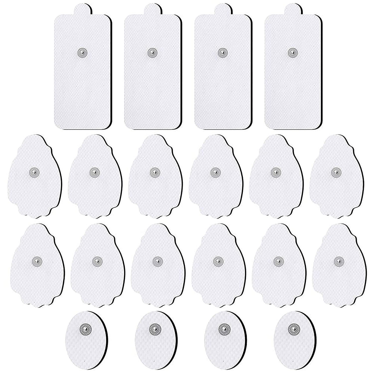 TENS/EMS Unit Replacement Pads NURSAL 20 Pack 3.5mm Snap Electrode Pads for Electrotherapy (Not Fit NURSAL Blue Tens) Reuse More Than 30 Times, Compatible with MEDVICE,Belifu TENS Machine - Mercantile Mountain