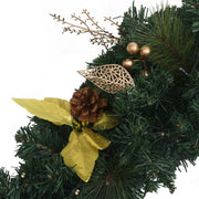 Christmas Garland with LED Lights Green 8.9' PVC - Mercantile Mountain