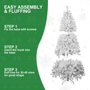 8ft PVC White Christmas Tree ,Environmentally Friendly Fireproof Artificial Christmas Tree - Mercantile Mountain