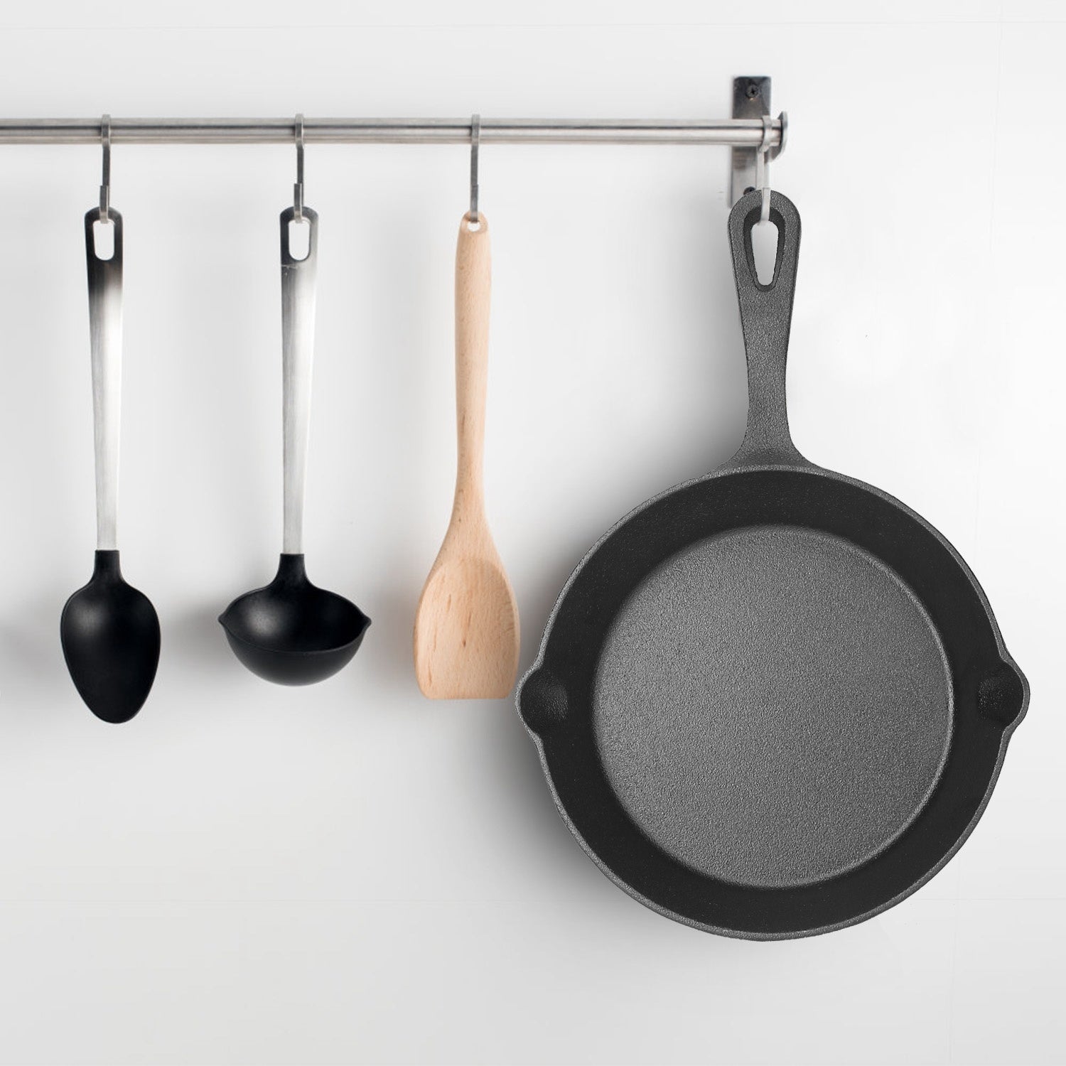 3Pcs Pre-Seasoned Cast Iron Skillet Set 6/8/10in Non-Stick Oven Safe Cookware Heat-Resistant Frying Pan - Mercantile Mountain