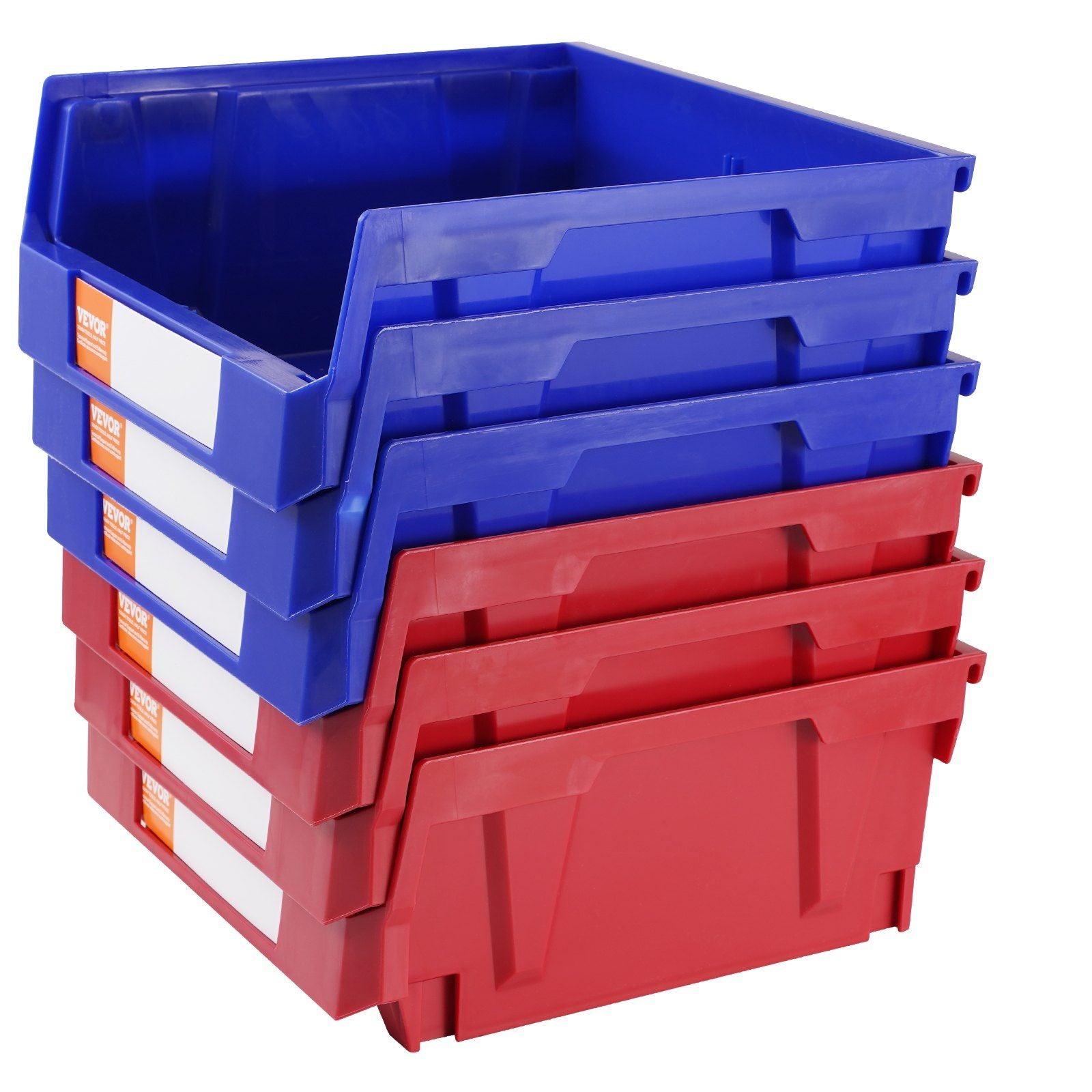 Heavy Duty Stackable Storage Bins – 6-Pack Closet Organizer