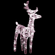Reindeers & Sleigh Christmas Decoration 160 LEDs 51.2" Acrylic - Mercantile Mountain