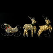 Reindeer & Sleigh Christmas Decoration 100 LEDs Outdoor Gold - Mercantile Mountain