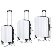 3-in-1 Multifunctional Large Capacity Traveling Storage Suitcase White - Mercantile Mountain