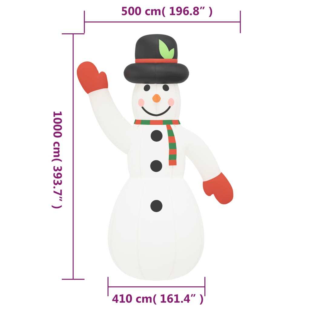 33 Foot Christmas Inflatable Snowman with LEDs inside - Mercantile Mountain