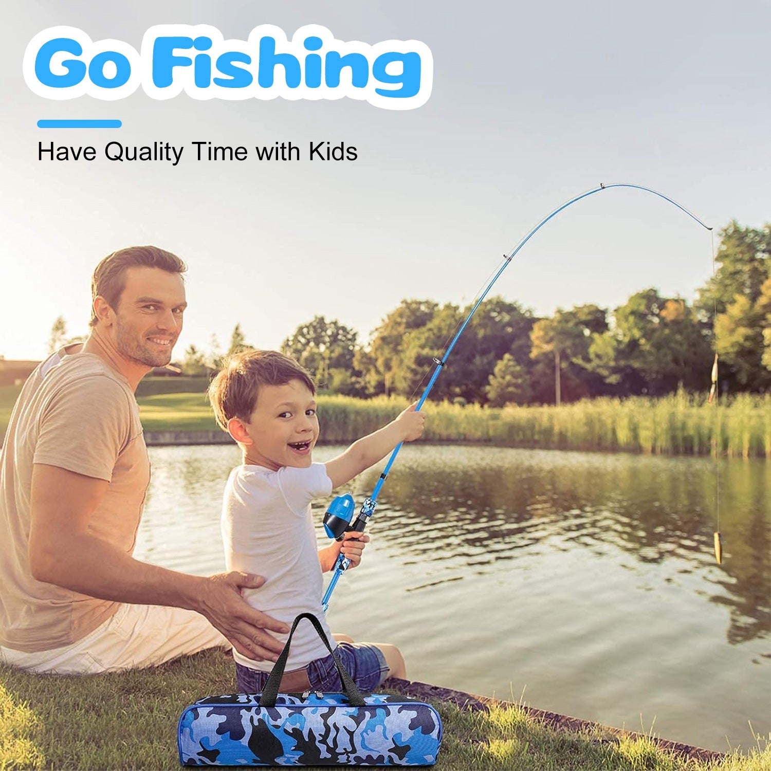 Kids Fishing Pole Set Fishing Starter Kit Telescopic Fishing Rod and R Kids Fishing Pole Set Fishing Starter Kit Telescopic Fishing Rod and R