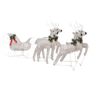 Reindeer & Sleigh Christmas Decoration 100 LEDs Outdoor Gold - Mercantile Mountain