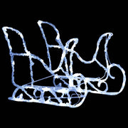 Reindeers & Sleigh Christmas Decoration 110.2"x11"x21.7" Acrylic - Mercantile Mountain