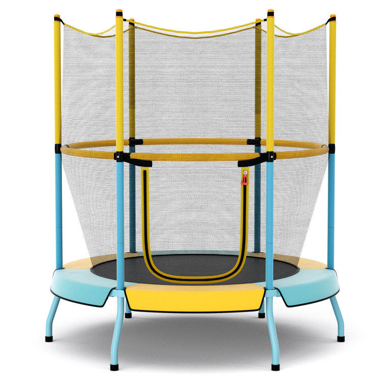 GAGIMARJOS Kids Trampoline With Safety Enclosure - 55 Inch Diameter, 48 Inch Height, Indoor/Outdoor Use
