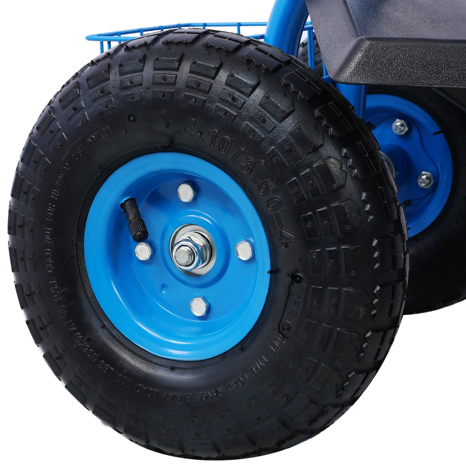 Rolling Garden Scooter Garden Cart Seat with Wheels and Tool Tray, 360 Swivel Seat,Blue--refurbished - Mercantile Mountain