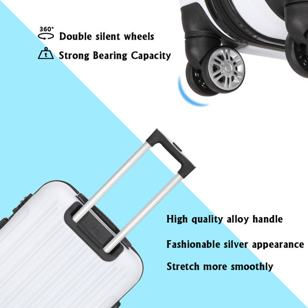 3-in-1 Multifunctional Large Capacity Traveling Storage Suitcase White - Mercantile Mountain