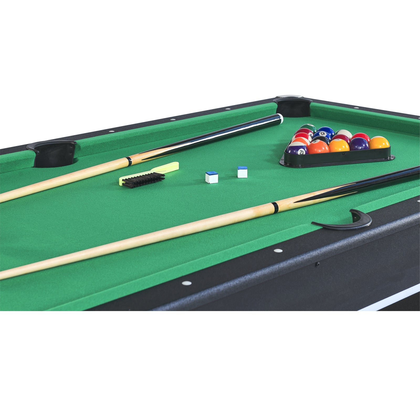 6-ft Pool Table with Table Tennis Top - Black with Green Felt - Mercantile Mountain