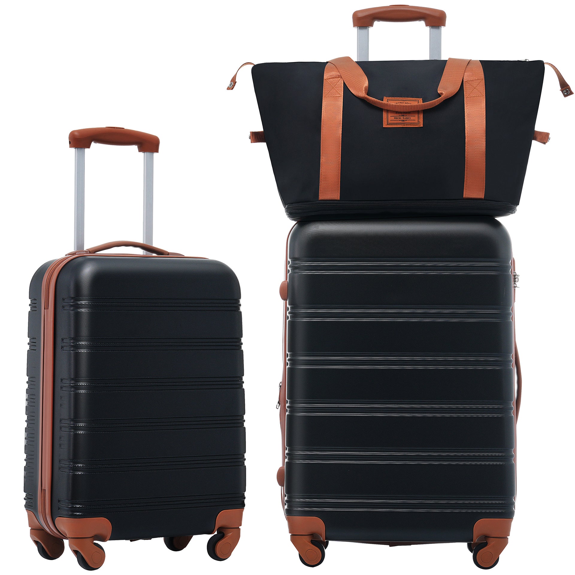Hardshell Luggage Sets 2Pcs bag Spinner Suitcase with TSA Lock Light