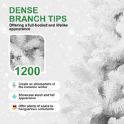 9ft PVC White Christmas Tree ,Environmentally Friendly Fireproof Artificial Christmas Tree - Mercantile Mountain
