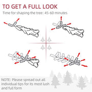 7.5 ft Christmas tree Flocked with 500 Warm white LED lights - Mercantile Mountain