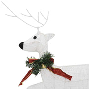 Reindeer & Sleigh Christmas Decoration 140 LEDs Outdoor White - Mercantile Mountain