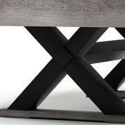 84" Pool Table with Billiard Balls, Cues, Pool Cue Chalk, Cleaning Brush, X-Legs, Black Cloth, Rustic Grey,84.1"L x 46.5"W x 32"H - Mercantile Mountain