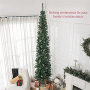 9.5ft Christmas tree slim realistic branches with pine cones tip count 1132 - Mercantile Mountain