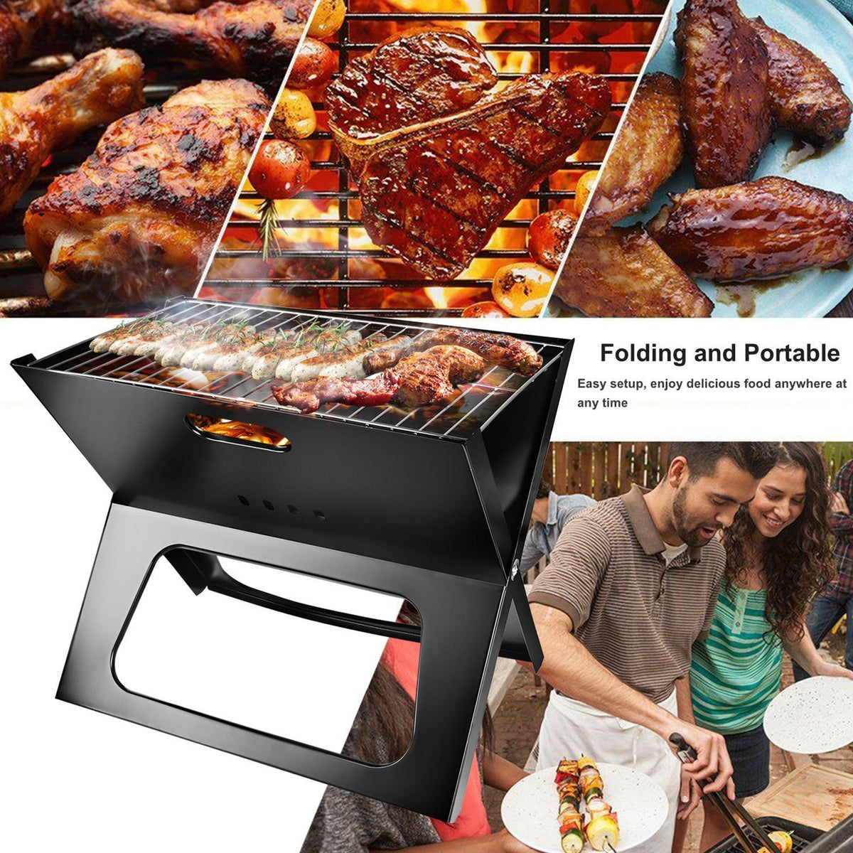 Triangle Bbq Rack Foldable Charcoal BBQ Grill – Portable Triangle Design for Camping