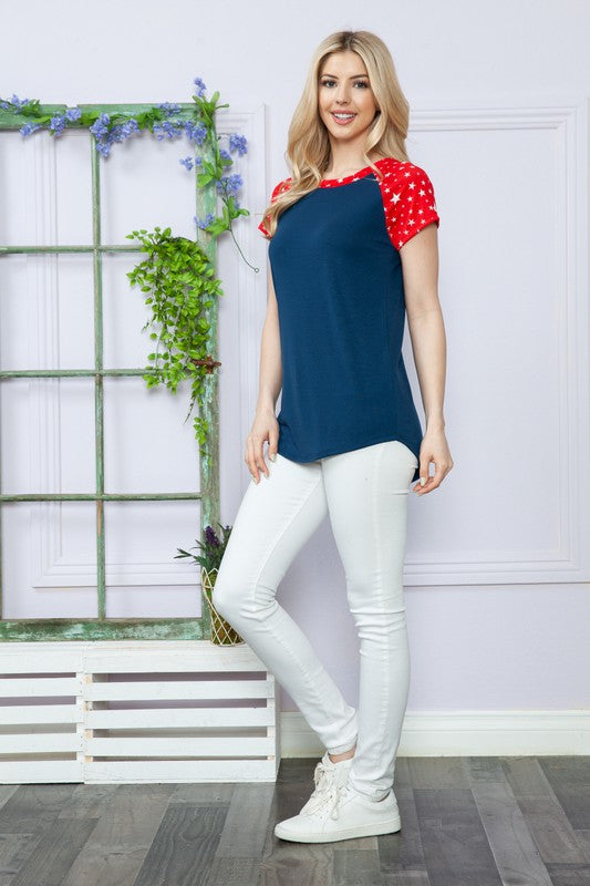 Solid Stars Short Sleeve Spring Top - Mercantile Mountain