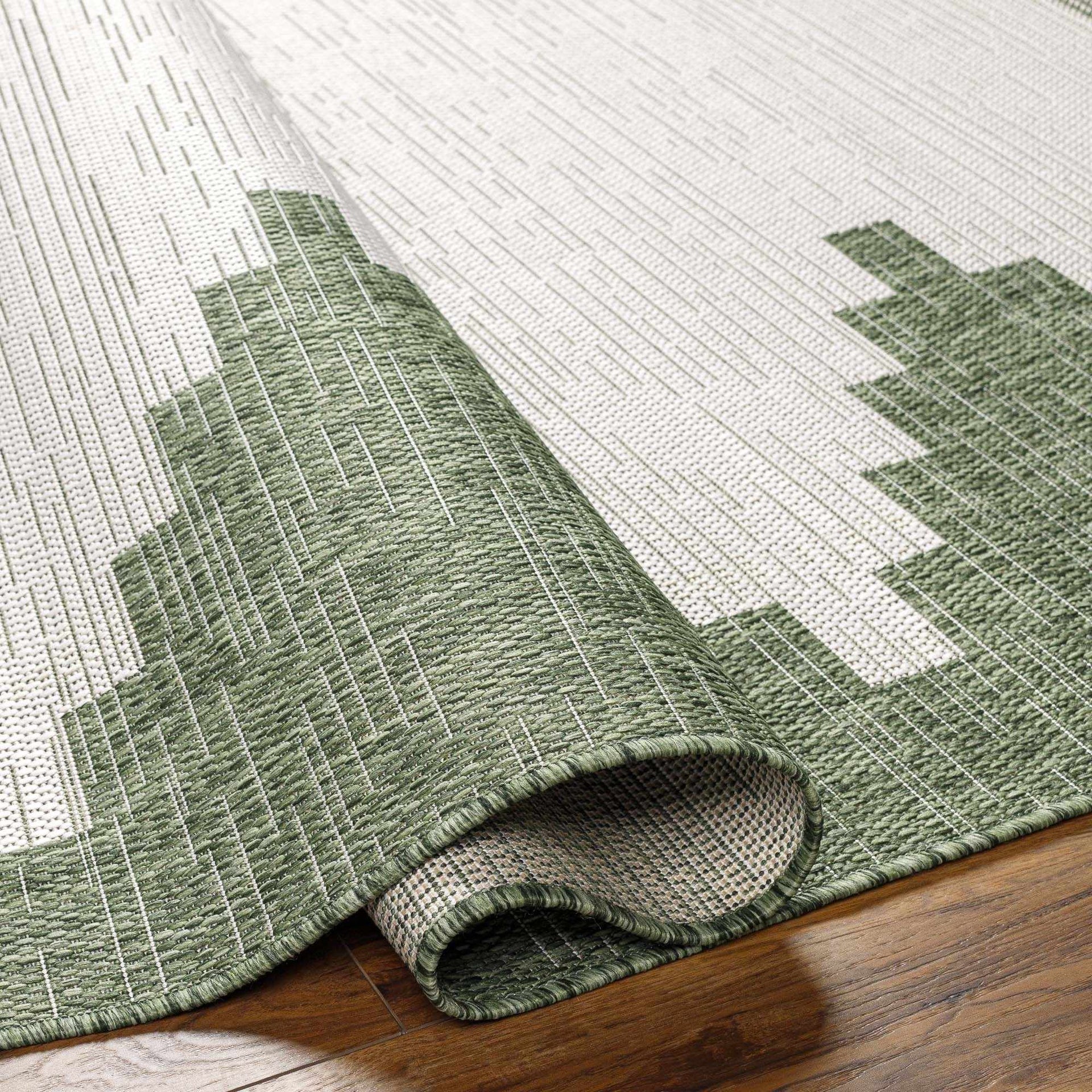 Djugun Green Indoor & Outdoor Rug - Mercantile Mountain