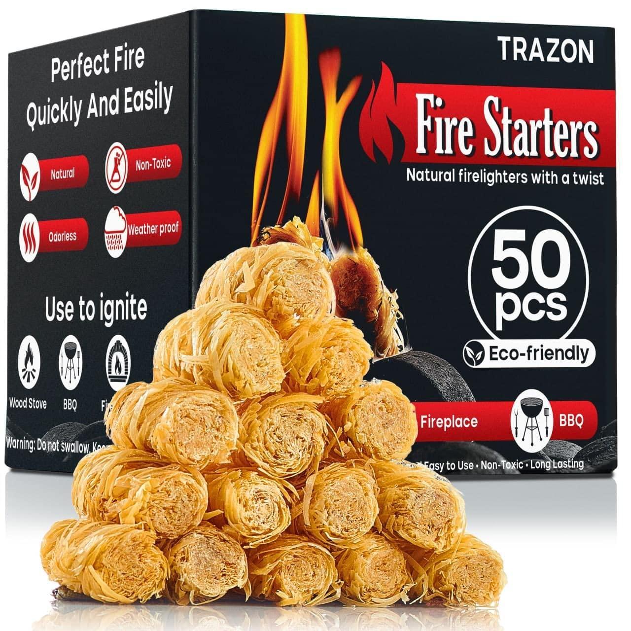 Fire Starters for Indoor Fireplace Campfires Wood Stove Grill Charcoal - Mercantile Mountain