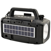 Solar Power Speaker with FM Radio & LED Flashlight - Mercantile Mountain