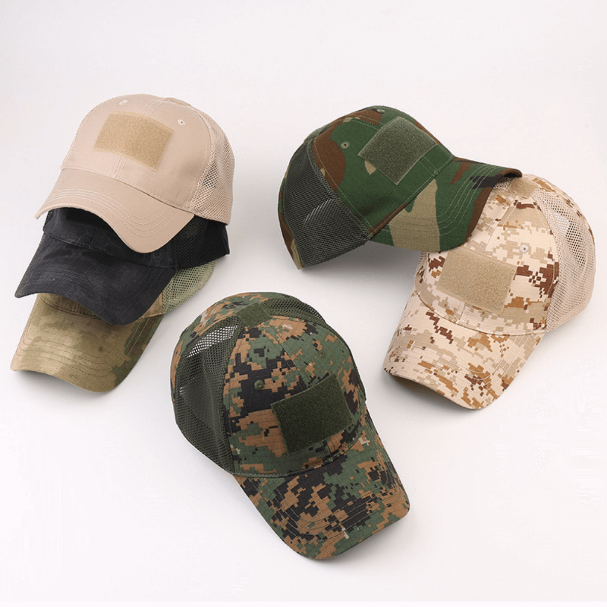 Tactical-Style Patch Hat with Adjustable Strap - Mercantile Mountain