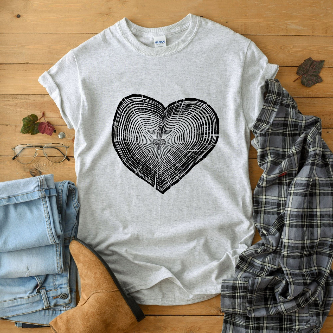 Tree Trunk Heart Shirt for Women - Mercantile Mountain