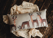 Decked out Christmas Reindeer Throw Pillow Cover | 20x10 | Primitive - Mercantile Mountain