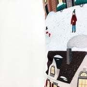 Christmas Village Houses Throw Pillow Cover |  | Christmas tree | - Mercantile Mountain
