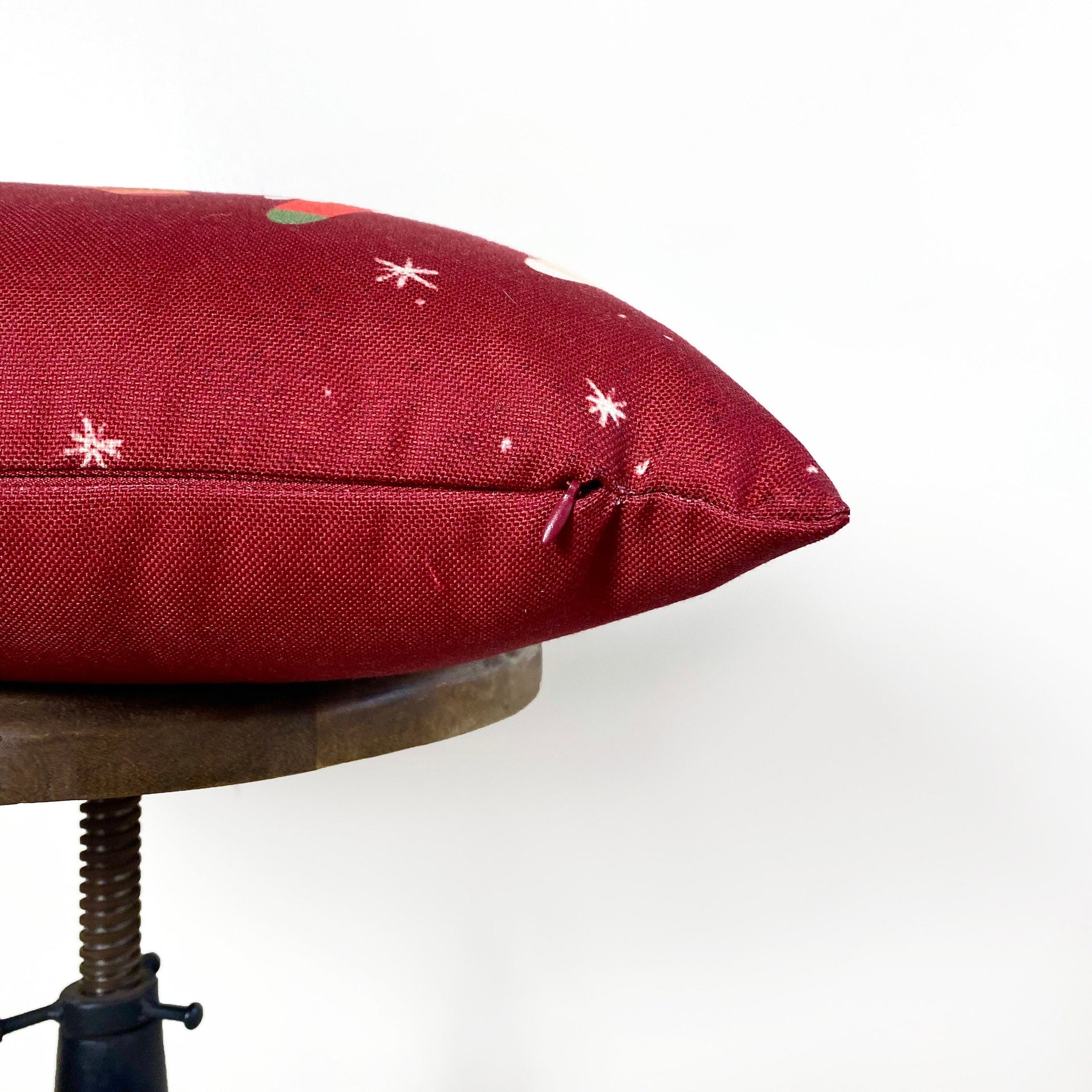 Christmas Stockings | Throw Pillow Cover | 18x12 | Rustic Decor | - Mercantile Mountain
